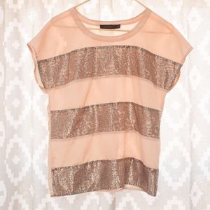 The Limited metallic striped top